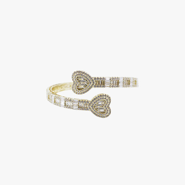 Baguette Heart Bangle
