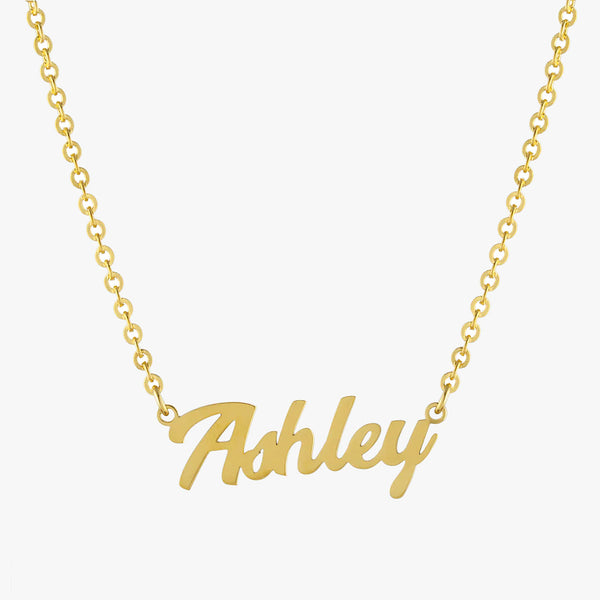 Gold Script Name Plate