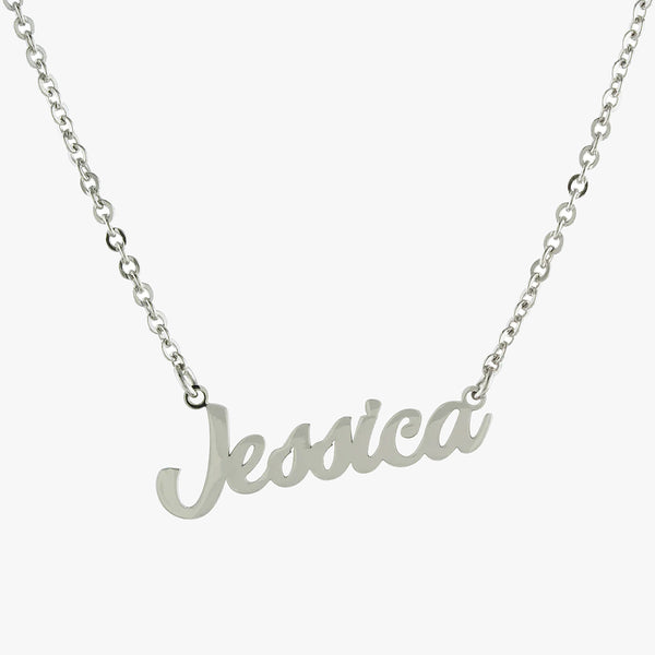 Silver Script Name Plate