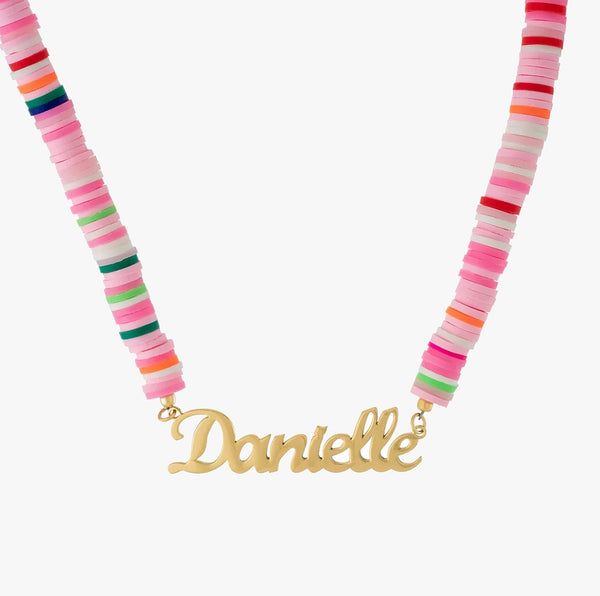 Rainbow Sherbert Name Necklace