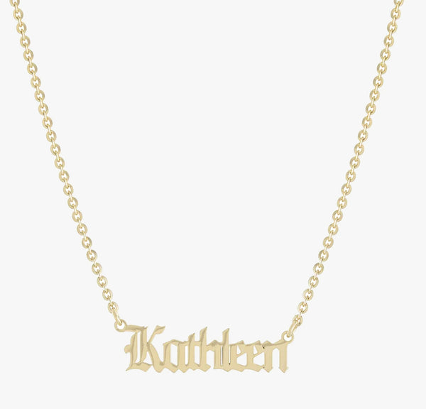 Old English Name Plate