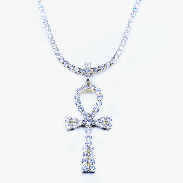 Ankh Tennis Necklace